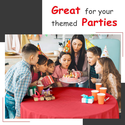 14 Pack Black 54 x 108 in. Rectangle Disposable Plastic Tablecloths - Smooth Decorative Covers for Parties, Weddings