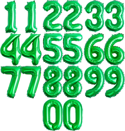 [20 Pcs] 16" Gold Foil Number Balloons (2 sets of 0-9) - Mylar Aluminum Hanging Decorations for Graduation, Birthday, Christmas & New Year's Eve Parties