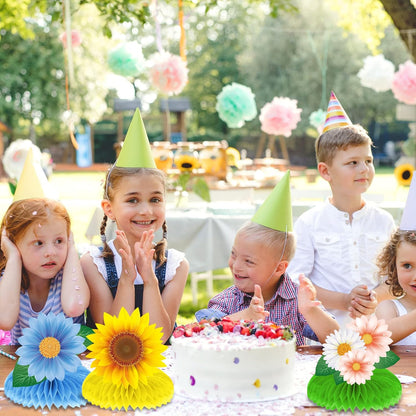 10 Pieces Spring Sunflower Honeycomb Centerpiece Flower Table Decoration Spring Summer Birthday Party Decor for Mother's Day Women Office Classroom Kids Butterfly Daisy Party Supplies