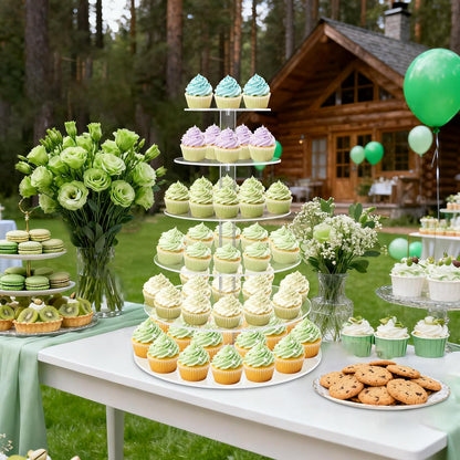 Acrylic Cupcake Tower, 7-Tier Round Cake Stand for 100 Cupcakes, Dessert Display for Parties & Weddings