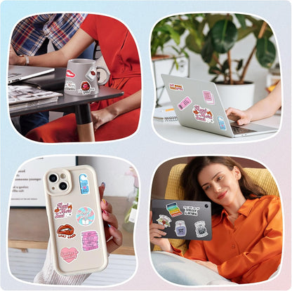 200Pcs Water Bottle Stickers for Kids, Cute Stickers for Water Bottles, Vinyl Waterproof Aesthetic Laptop Sticker Pack Classroom Prizes Skateboard for Kids Teens Girls Students (Cute-200pcs)