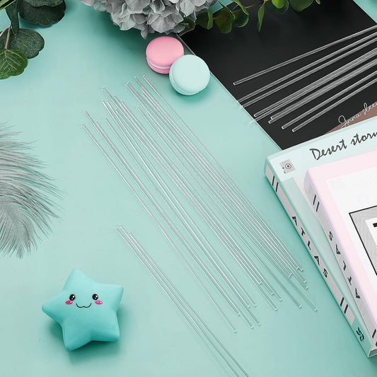 Zopeal 30 Pcs 12 Inch Clear Acrylic Dowel Rods for DIY Crafts Acrylic Dowel Strip Plastic Sticks Cake Topper Rod for DIY Plastic Stick Handwork Supplies(0.25 Inch /6mm Diameter)