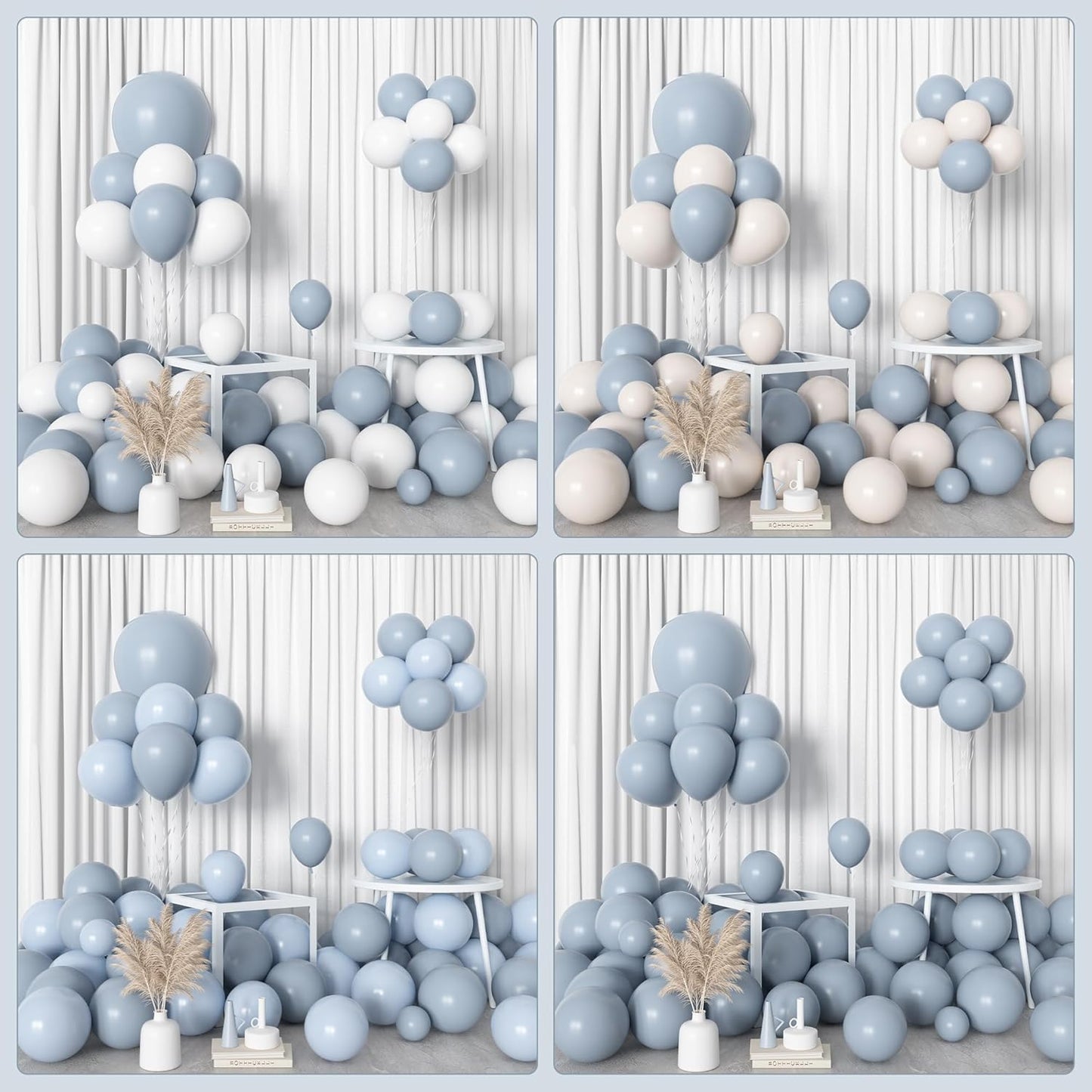 Amandir 153pcs White Sand Balloons Arch Garland Kit Different Sizes 18 12 10 5 Inch Cream Beige Sand White Latex Balloon for Birthday Boho Neutral Baby Shower Wedding Anniversary Party Decorations
