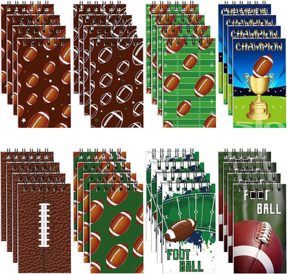 Faccito 32 Pcs Mini Notepads Sports Basketball Baseball Football Soccer Party Supplies Goodie Bag Stuffers Notepads Spiral Mini Notebooks for Reward(Baseball)
