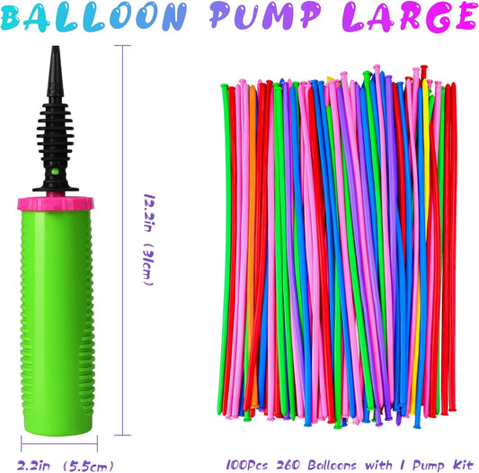 Balloon Pump Handheld Two-Way Dual Action - Hand Blower Air Pumper for Balloons - Ballon Inflator Pumping - Manual Baloon Inflators Machine (Green 1 Piece)