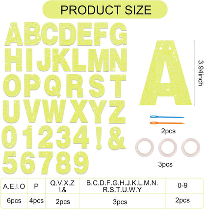 BEISHIDA 116 PCS A-Z DIY Letter Banner Kit Make Your Own Banner Including 111 Letters and Numbers 3 Rope and 2 Threading Device,Customized for Birthday Graduation Wedding Decor Black