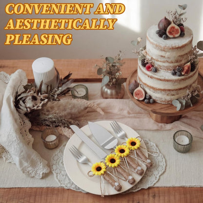 Wedding Cake Knife and Server Set Lace Rustic Handle Cake Cutting Set Pie Dessert Servers for Weddings Anniversaries Bridal Shower Couples Engagement Gifts
