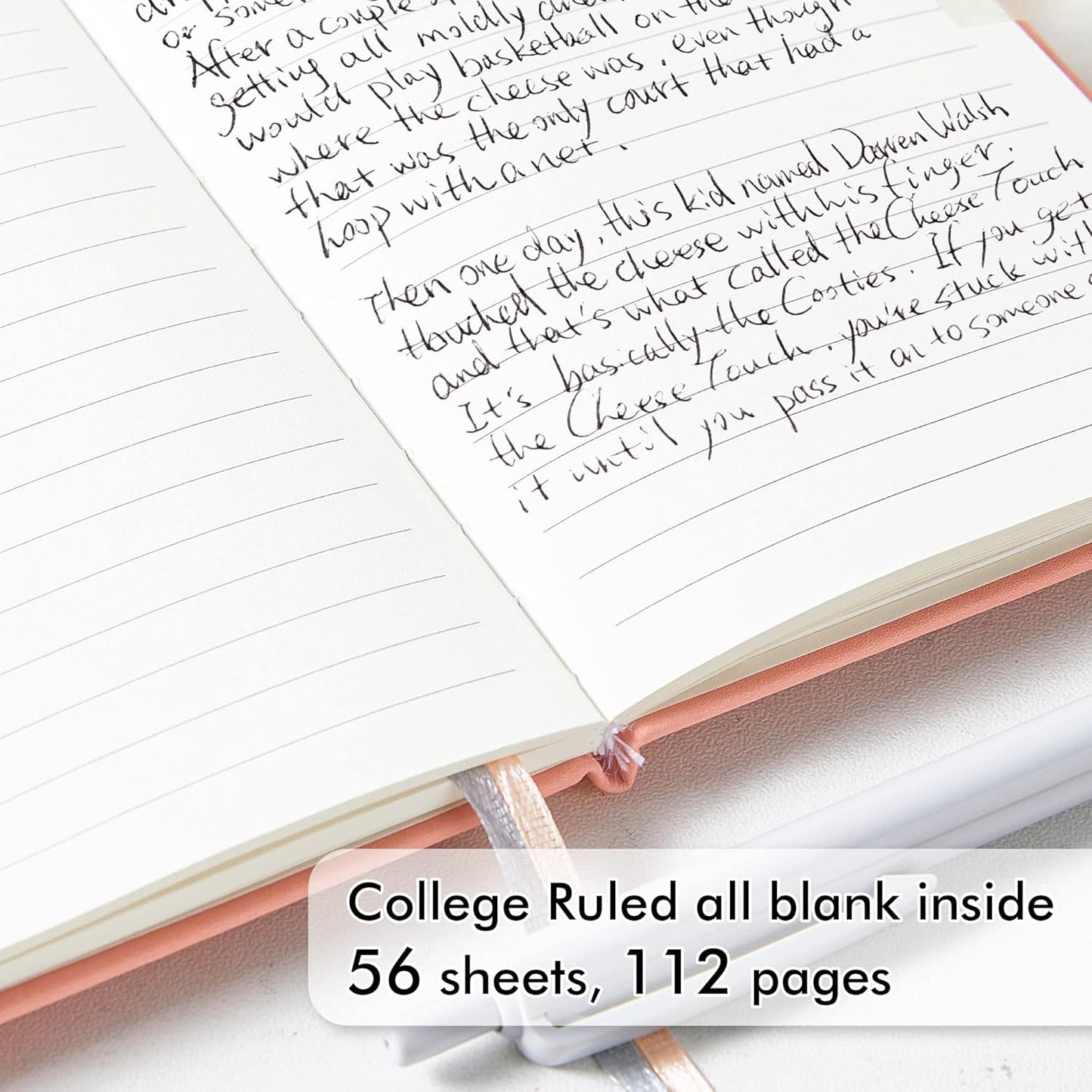 feela 6 Pack Pocket Small Notebooks Bulk, Mini Cute Memo Notepads Hardcover College Ruled Lined Journals with Pen Holder for Women Girls Office School, with 6 Black Pens, 3.5”x 5.5”, A6, Rose Pink