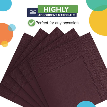 Party Solids Purple Paper Napkins Disposable Everyday 50 Pcs 2 Ply Purple Dinner Napkins Paper Everyday For Parties & Party Supplies