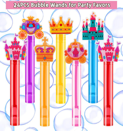 24PCS Animal Bubble Wands for Wild One Birthday Baby Shower Decorations Safari Jungle Theme Party Favors Supplies, Pinata Goodie Bags Filler, Classroom Prizes, Valentines Gifts, Easter Stuffers