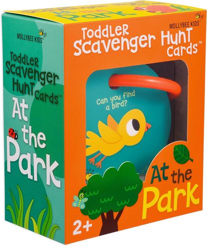 MOLLYBEE KIDS Preschool Outdoor Scavenger Hunt Cards at Home, Gifts for Ages 3, 4