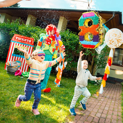Dinosaur Pinata - Dinosaur Decorations with a Blindfold and Bat for Boys Girls Animal Themed Birthday Party Kids Classroom Game Decorations Supplies (15.7 x 11.4 x 3.1 Inches)