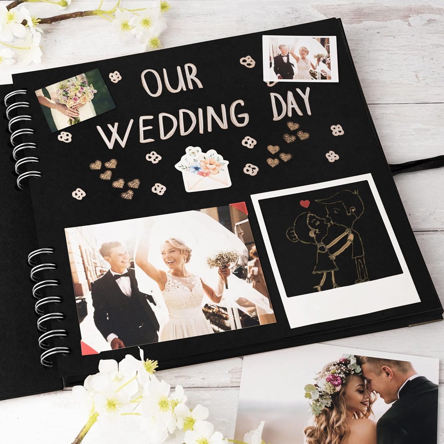 Bstorify Scrapbook Album 60 Pages (8 x 8 Inch) Brown Thick 200gsm Kraft Paper, Photo Album Scrapbook, Memory Book - Ideal for Your Scrapbooking Albums Art & Craft Projects