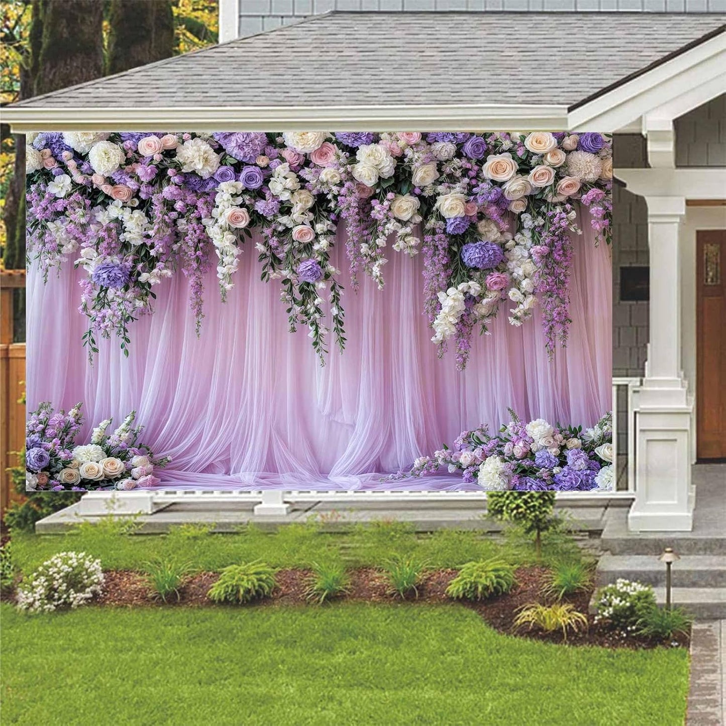 10x8ft Country Wedding Photography Backdrop Rustic Barn Door Photography Backdrop Farmhouse Pink Flower Cabin Wooden Birthday Baby Shower Wedding Bridal Party Banner Photo Booth Props Background