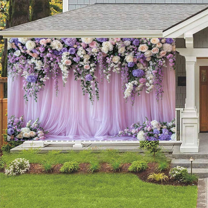 10x8ft Country Wedding Photography Backdrop Rustic Barn Door Photography Backdrop Farmhouse Pink Flower Cabin Wooden Birthday Baby Shower Wedding Bridal Party Banner Photo Booth Props Background