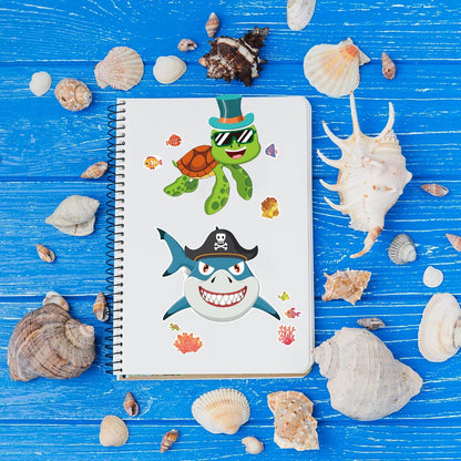 24 Sheets 8.27''×5.9'' Make Your Own Stickers for Kids Toddlers, Make a Face Stickers Mix and Match with Unicorns Dinosaur Horse and Sea Animals for Kids Party Favors Activities