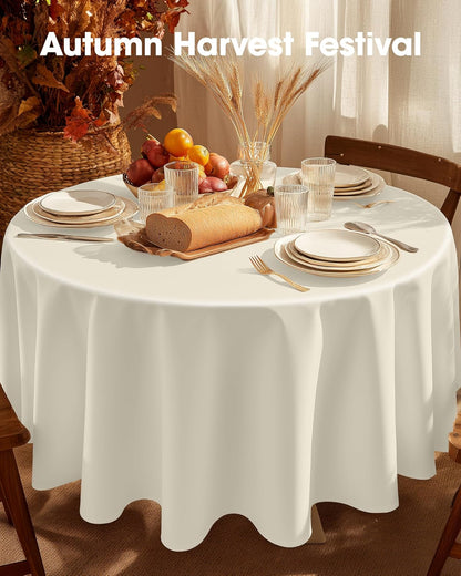Pureegg Plastic Table Cloth Disposable 6 Pack, 54 x 108 Inch Table Cloths, Party, Picnic, Wedding, Decorative Tablecloths, Rectangle, White Plastic Cover, Waterproof, White