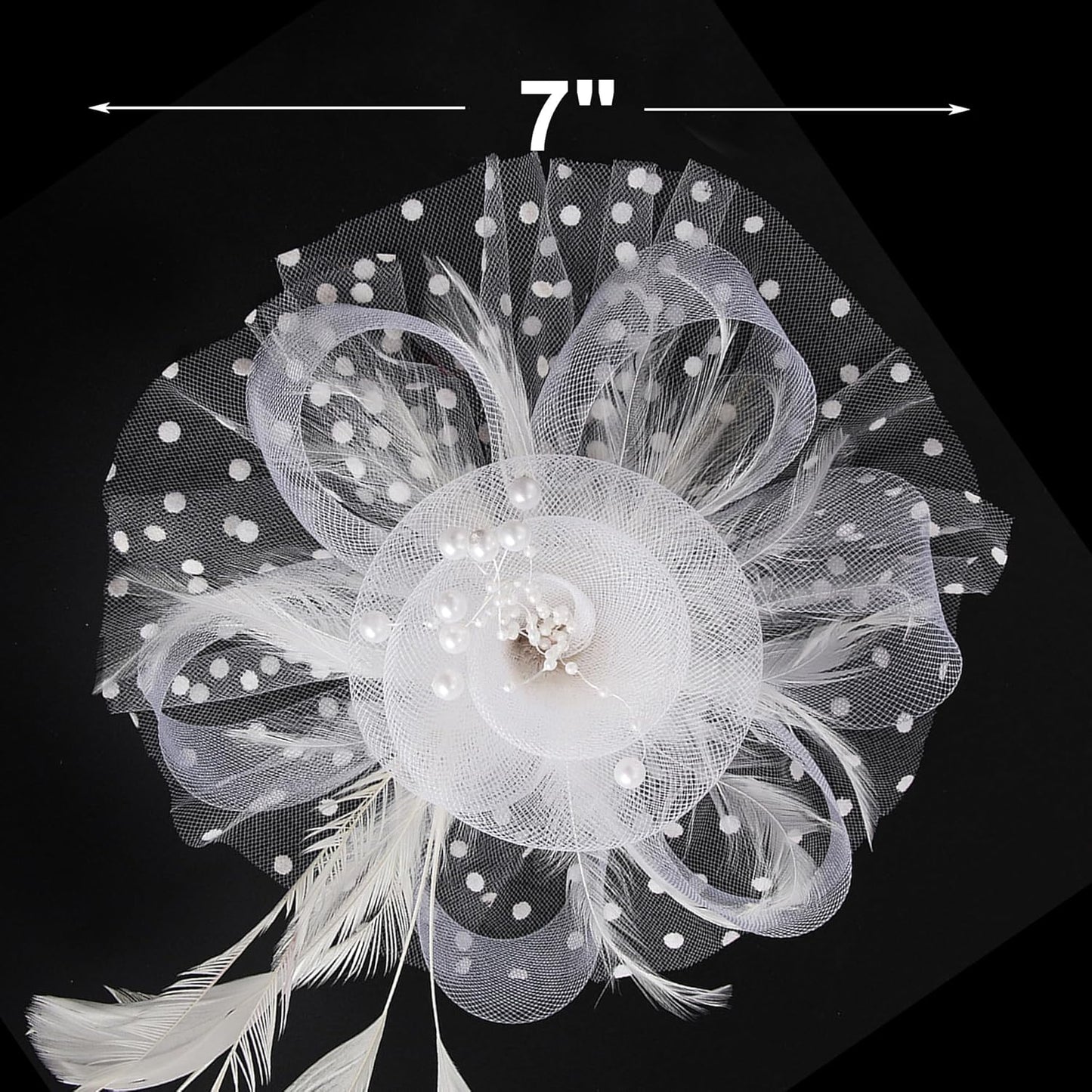 Fascinators Hat Women Tea Party Headband Flower Cocktail Mesh Feathers Hair Clip Kentucky Derby Hat Wedding