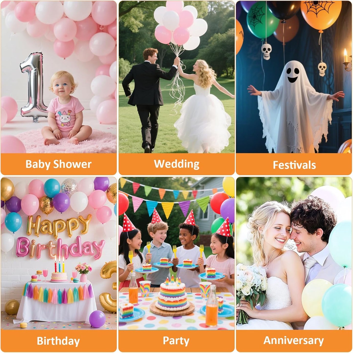 Balloon Pump Electric Balloon Pump Air Balloon Pump Balloon Blower Machine Portable Long Animal Blower Machine Blue/Orange/Pink/Purple Electric Balloon Pump Inflator for Party/Wedding/Birthday Decor