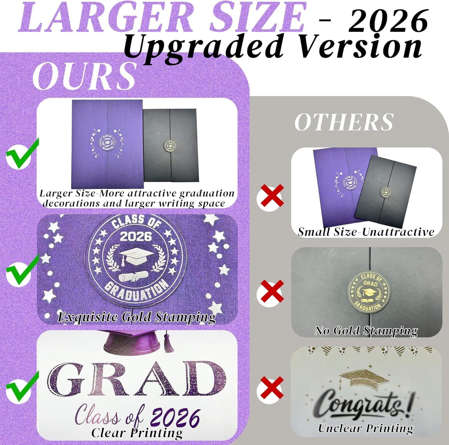 Green Graduation Party Decorations Class of 2026 - Extra Large 22" x 14" Graduation Guest Book to Sign Signature Board for Graduation Gifts Congrats Grad Party Favors Supplies Decor Keepsake