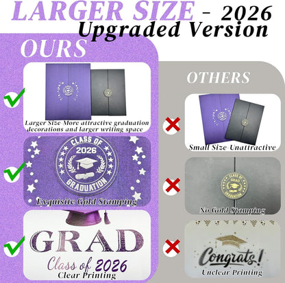 Green Graduation Party Decorations Class of 2026 - Extra Large 22" x 14" Graduation Guest Book to Sign Signature Board for Graduation Gifts Congrats Grad Party Favors Supplies Decor Keepsake