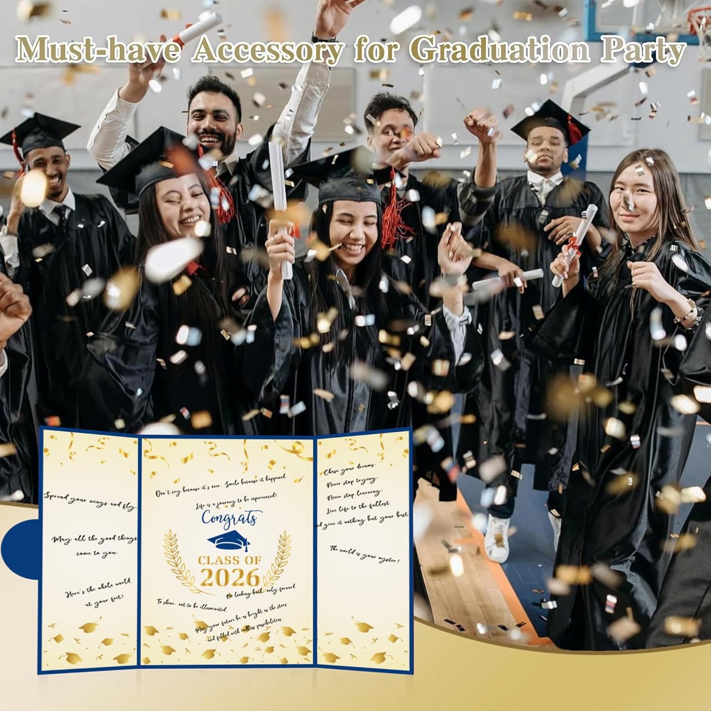 Graduation Decorations 2026 - Graduation Guest Book for Class of 2026, Signature Board Sign for High School & College Graduation Party Decor