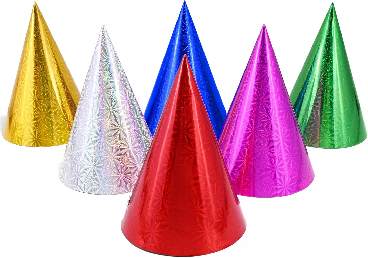 CANREVEL Party Hats for Adults, Birthday Party Headwear Supplies, Cone Hats Bulk for Women Men