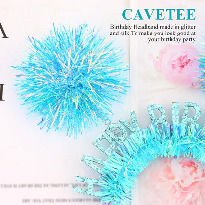 CAVETEE Happy Birthday Crown and Tiara for Women & Girls Party Decorations Gifts