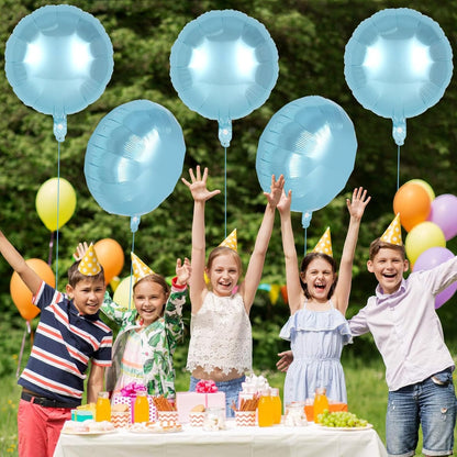 20 Pcs Black Round Shaped Balloons,18 Inch Round Foil Balloon,Giant Round Mylar Balloon Helium Balloons for Birthday Party Baby Shower Wedding Decorations (Black)