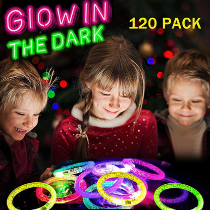 90 PCS Led Glow Sticks Bracelets Glow In the Dark Party Supplies, Light Up Bracelets for Kids Adults, Party Favors for Christmas, Halloween, New Year Party Light Up Toys Gifts (90)