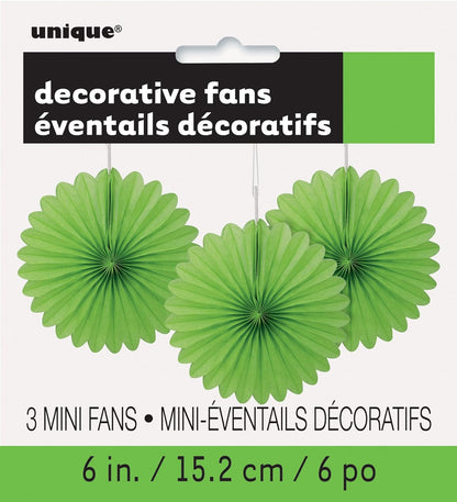 Sunflower Yellow Hanging Tissue Paper Fans - 6'', 3 Count - Perfect for Parties & Home Decor