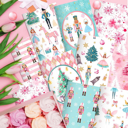 24Packs Ballerina Nutcracker Mini Notepads - Christmas Soldier Ballet Fairy Pocket Notebooks with 12 Designs & Lined Pages, 3.15x4.92 Inches Journal Memo Pads for Xmas Winter Holiday Party Favors
