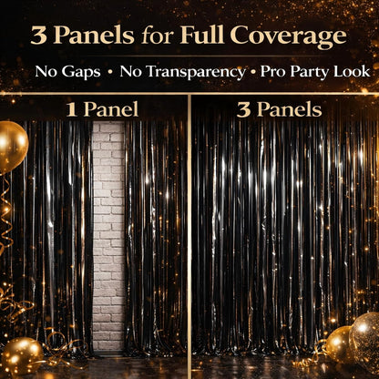 Happy Mothers Day Decorations Melsan 3 Pack 3.2 x 8.2 ft Pinkish Purple Tinsel Fringe Curtain Backdrop, Sparkling Metallic Party Decorations for Girls Birthday, Bachelorette, Wedding, Photo Booth