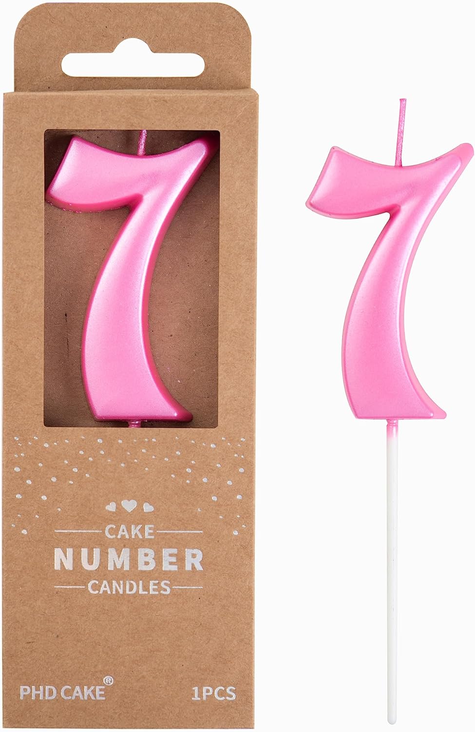 PHD CAKE 2.76 Inch Elegant Gold 1 Number Birthday Candles, Gold Number Candles, Cake Number Candles, Party Celebration