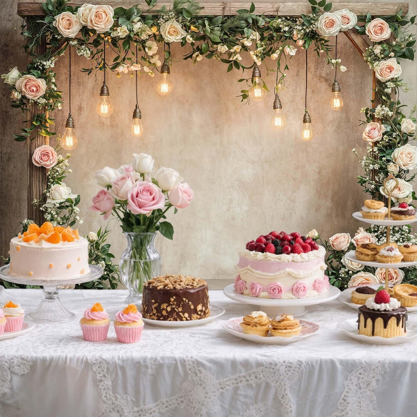 10x8ft Country Wedding Photography Backdrop Rustic Barn Door Photography Backdrop Farmhouse Pink Flower Cabin Wooden Birthday Baby Shower Wedding Bridal Party Banner Photo Booth Props Background
