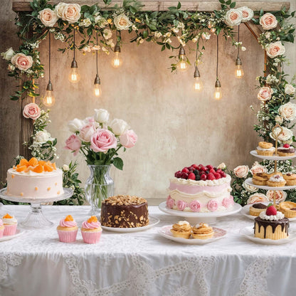 10x8ft Country Wedding Photography Backdrop Rustic Barn Door Photography Backdrop Farmhouse Pink Flower Cabin Wooden Birthday Baby Shower Wedding Bridal Party Banner Photo Booth Props Background