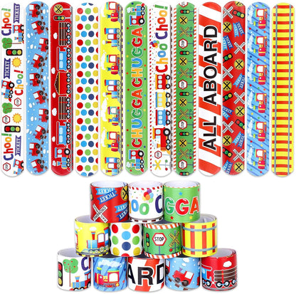 Serencatcher 48pcs Slap Bracelets Party Favors for Birthday Baby Shower Party Supplies Gifts