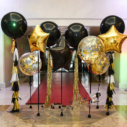 PartyWoo Metallic Gold Foil Balloons 20pcs Different Sizes Pack of 22 15 10 Inch Large Round Foil 4D Inflatable Mirror Ball Mylar Balloons for Graduation Birthday Baby Shower Party Decorations