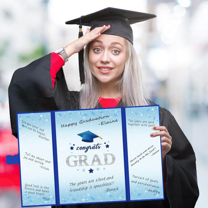 Vlipoeasn 2026 Graduation Guest Book Alternative, Black Gold Class of 2026 Graduation Party Decorations, Graduation Signature Book for 2026 College High School, Unique Graduation Gifts for Friends