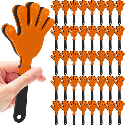 48 Pack Hand Clappers 7.5 Inch Noisemakers Bulk for Team Sports School Events Party Favors(Blue and White)