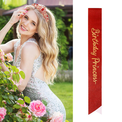 Princess Birthday Tiara - Happy Crown for Girls & Women, Decorative Accessory