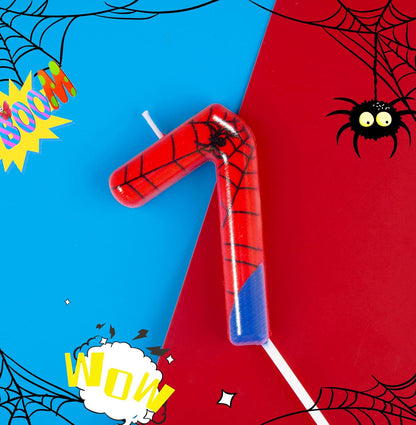 PHD CAKE 2.76 Inch Number 3 Spider Birthday Candles, Spider Cartoon Themed Number Candles, Cake Number Candles, Party Celebration
