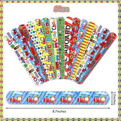 Serencatcher 48pcs Slap Bracelets Party Favors for Birthday Baby Shower Party Supplies Gifts
