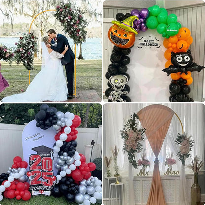 Vincidern 6.6 FT Wedding Arch Backdrop Stand for Parties, Balloon Arch Stand, Wedding Arches for Ceremony, Metal Arch Backdrop Stand for Bridal Baby Showers, Birthday Party Decoration Door Frame Gold