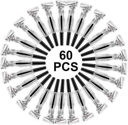 Eorbow 60 Packs Silver Noise Makers, Metallic Fringed Party Blowers, Horns Musical Blowouts Whistles for Birthday Party, Sporting Events, Graduation, Party Favor Supplies Adults