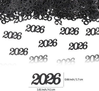 Gold Graduation Confetti Class of 2026, Glitter 2026 Confetti 120pcs for Graduation Party Decorations and New Years Eve Party Supplies 2026.