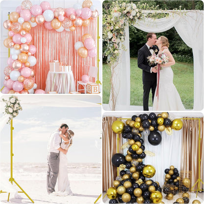 EMART Backdrop Stand 10x7ft(WxH) Photo Studio Adjustable Background Stand Support kit with 2 Crossbars, 8 Clamps, 2 Sandbags and Carry Bag for Parties, Events Decoration, Wedding, Photography -White