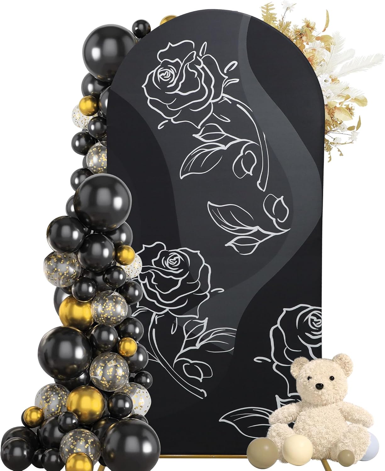 3-Piece Arch Cover Bundle – 7.2FT, 6.6FT & 6FT Stretch Spandex Backdrop Set – Wedding, Birthday & Photo Booth Arch Covers for Every Event