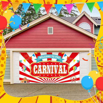 Teenyyou Welcome to the Carnival Banner Carnival Decorations Circus Party Supplies Backdrop for Circus Theme Party Decorations Birthday, 71 x 35 Inch