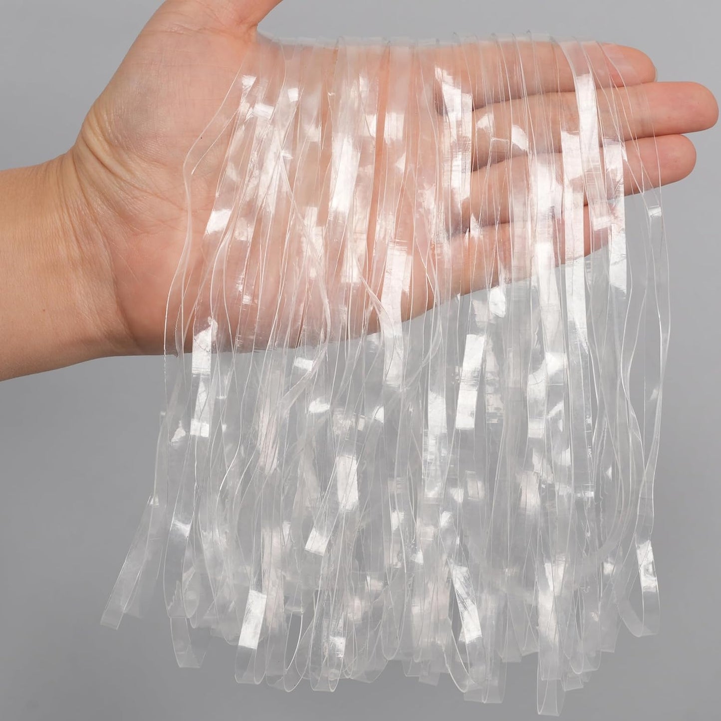 Rubber Bands Large 8inx0.2in Clear Rubber Band 50Pcs for Balloon Arch Elastic Tying Bands Rubber Bands for Office Crafts Transparent TPU Rubberband Clear Elastic for Home Office Crafts